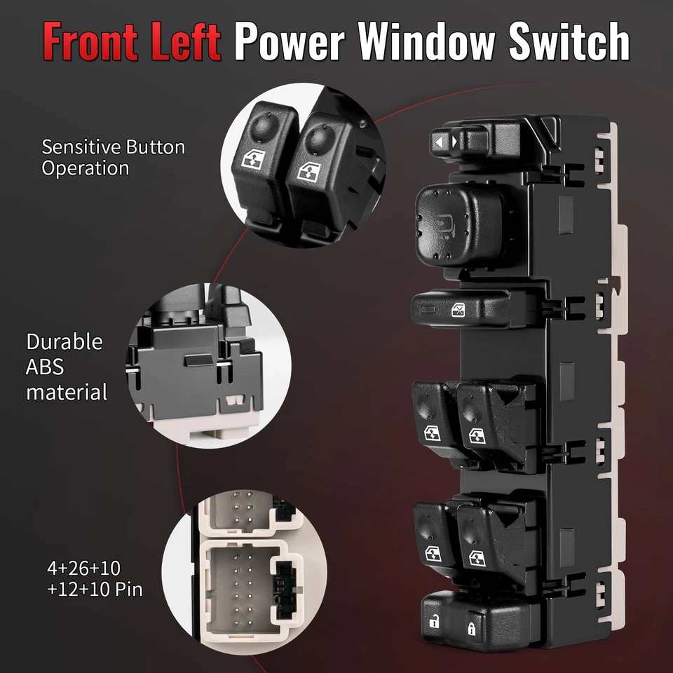 Interruptor de ventana del conductor delantero clásico para Chevrolet Silverado 1500/2500/3500 2007 Foto 4 de 4