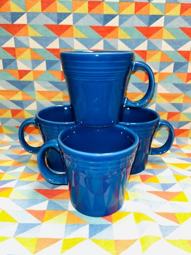 NEW set of 4 FIESTA TAPERED MUG Lapis Blue 15 oz FIESTAWARE Free Shipping - Picture 2 of 4