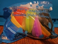 8 Pcs Reusable Water Balloons Kids Refillable Silicone Toys New Fun Colorful