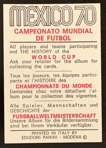 PANINI WORLD CUP 1970 CZERWONY/CZARNY - WYBIERZ SWOJE KARTY - Zdjęcie 86 z 348