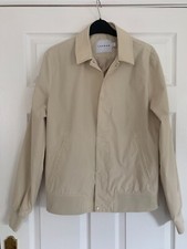 TOPMAN CASUAL COTTON BLEND LIGHT SUMMER  JACKET SMALL SAND SHADE LINED