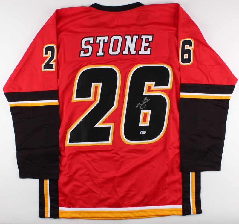 Michael Stone Signed Calgary Flames Jersey (Beckett COA) Career 2010–2023
