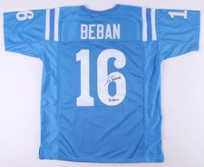 GARY BEBAN AUTOGRAPHED CUSTOM JERSEY (1967 HESIMAN TROPHY) - JSA COA!