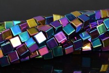 Rainbow Hematite Cube Gemstone Loose Beads 1/2/3/8/10MM