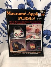 VTG Macrame Applique Purses 10 Projects Patterns Craft Book 1979