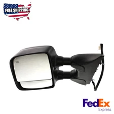 Towing Mirror Textured Black Driver Side Fits 2008-2015 Nissan Titan PRO-4X