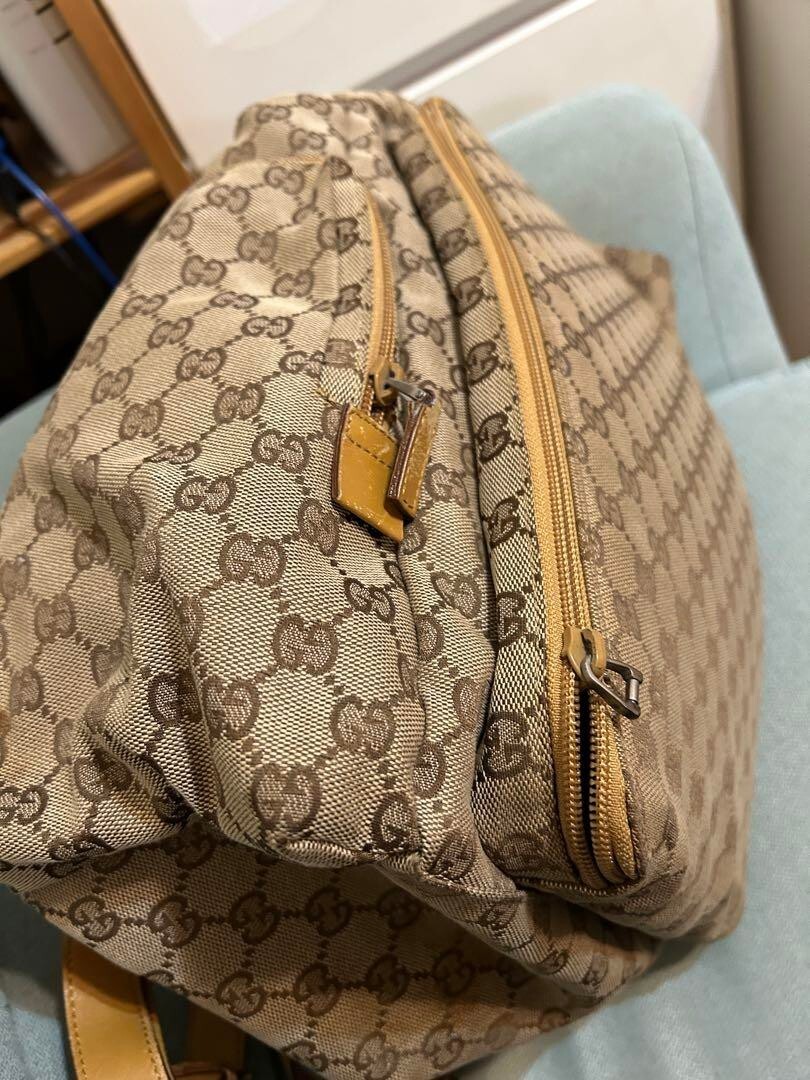 Authentic GUCCI gg canvas drawstring mother's bag… - image 4