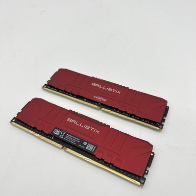 Crucial Ballistix BL2K8G32C16U4R 3200 MHz, DDR4, DRAM, Gaming-Speicherkit für Fe