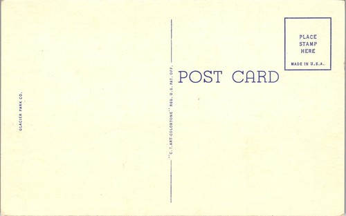 Vintage Postcard Sunset Swiftcurrent Lake Mount Wilbur Montana MT Glacier - Picture 2 of 3