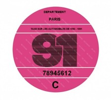 vignette 1991 véhicule collection CITROEN RENAULT PEUGEOT OPEL AUDI BMW FORD