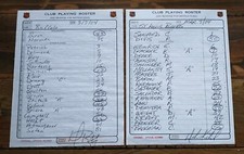 BUFFALO SABRES STL BLUES 2004 SIGNED LINEUP CARDS DEMITRA GOAL PRONGER 2 ASSISTS