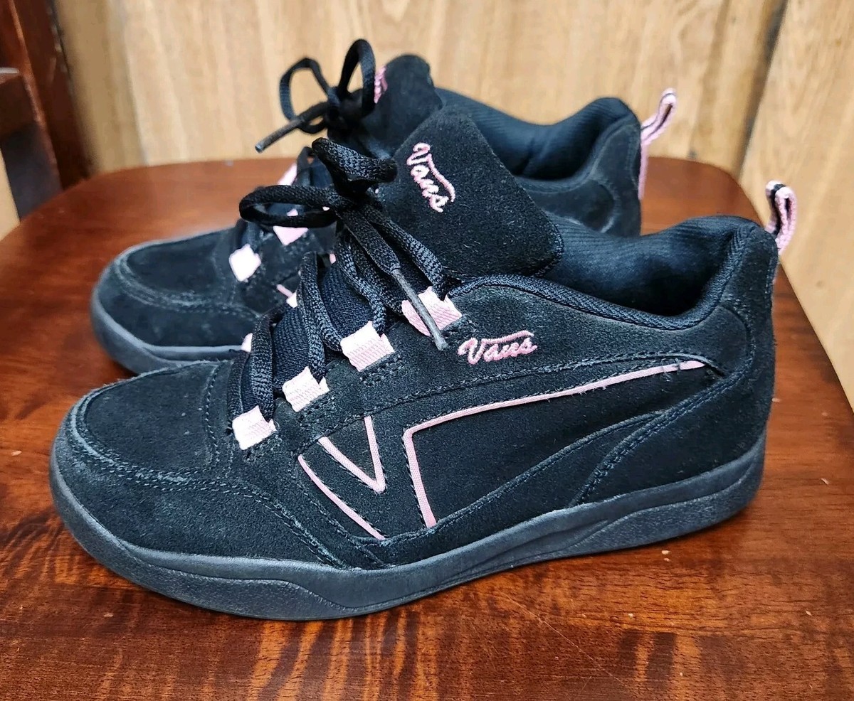 VANS HERA Vintage 90S Y2K Black Pink Girls Size 4 Youth