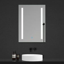 LED Bathroom Mirror with Lights Anti-fog Touch Sensor Illuminated IP44