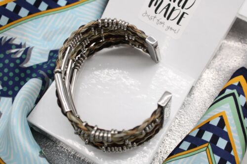 Stainless Steel Tube Bracelet made with Genuine Horsehair, Women's Bracelet, Men - Picture 8 of 12