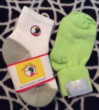LOT OF 2 PAIRS Socks Duck Head  The Children's Place Size Small 6 - 7 1/2 NWT