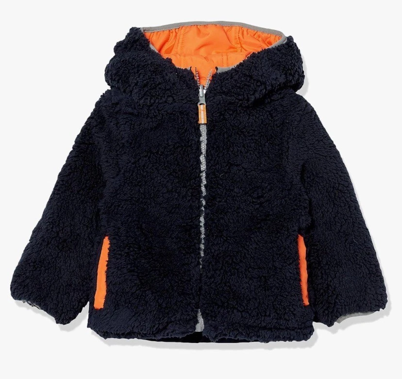 NUEVO CON ETIQUETAS Chaqueta London Fog Niños Talla Grande Forrada Sherpa Reversible ColorBlock Foto 3 de 4