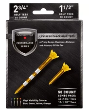 Golf Tees MAXFLI Performance Series Low Resistance -  2 3/4" & 1 1/2" - 50 pack