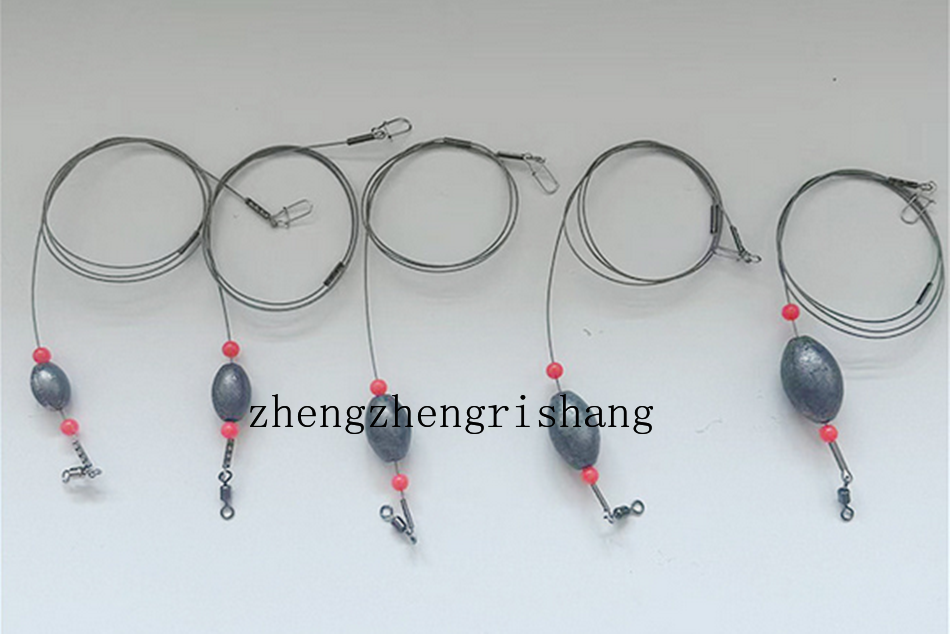 Fishing Oval Sinker Weight Rigs Ready Rigs with Sinker Swivel Snap  Connector