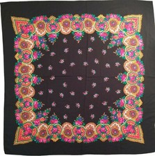 Robinson  Golluber Vintage Flowered Large Scarf