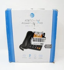 AT&T CD4930 Corded Phone W/ Answering System + Caller ID Large Display Black