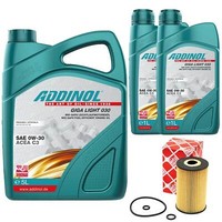 MotoröL Set Addinol 0W-30 Giga Light 7 Liter + ÖLfilter FüR VW Crafter 30-50