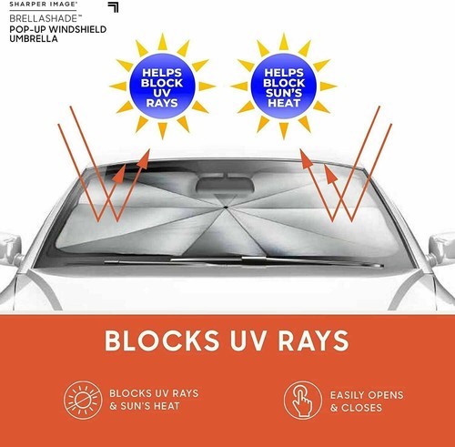 BrellaShade Pop-Up Windshield Umbrella *AS SEEN ON TV ❖Reflects UV Ray NEW 2024 - Foto 2 di 10