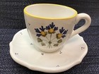 WILLIAMS SONOMA WSO10 MARI FIRENZE CUP & SAUCER floral NEVER USED NEW EXCELLENT! — photo 8