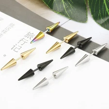 Rivet Stud Earrings Surgical Steel Screw Back Ear Body Piercing for Men Women