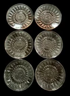 Set of 6 Vintage Jeannette Windsor Pink Depression Glass 5.75” Saucers