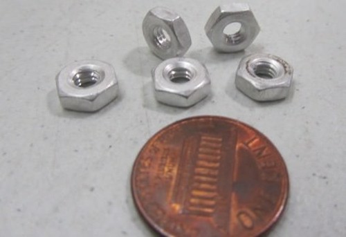 Aluminum Machine Screw Hex Nut, RH, 8-32 x 1/8" Height. - 400 Pcs - Picture 8 of 11