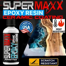 EPOXY RESIN TABLE TOP BAR TOP ART RESIN CRYSTAL CLEAR STAIN SCRATCH RESISTANCE