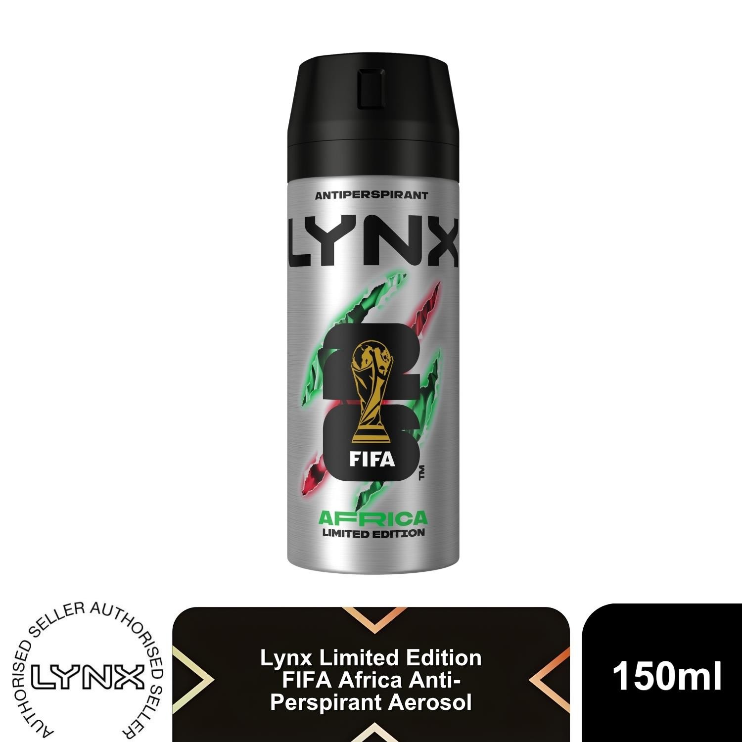 Lynx Africa Anti-Perspirant Aerosol Deodorant Spray 48H Sweat Protection, 150ml