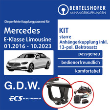 Für MERCEDES E-Klasse Limousine Typ W213 16- AHK starr +13pol sp. E-Satz NEU TOP Für MERCEDES E-Klasse Limousine Typ W213 16- AHK starr +13pol sp. E-Satz NEU TOP