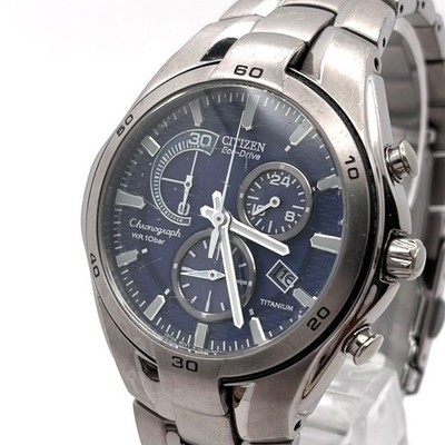 Citizen Alterna H570-S030757 Watch Titanium Solar Navy Dial Timepiece