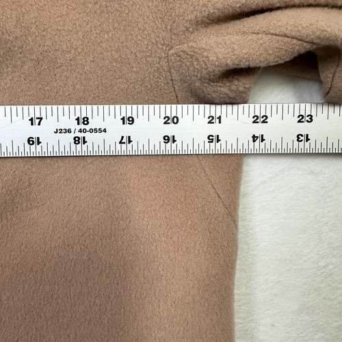 Cappotto donna vintage 100% cashmere medio cammello marrone bottoni foderato davanti anni 60 retrò - Foto 10 di 12