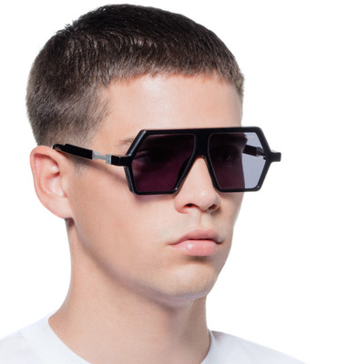 NEW Vava BL0001-BLK-Mat BLK SIL Sunglasses 54mm 100% Authentic