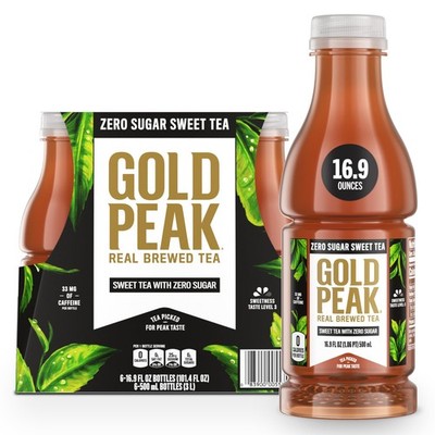 Gold Peak Tea, Diet 16.9 fl oz, 6 Pack Fl Oz (Pack of 6) 