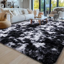 Fluffy Area Rug Tie-Dyed Large Soft Shaggy Mat for Living Room  Bedroom Floor