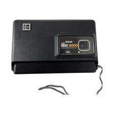 Kodak Disc 6000 Vintage Film Camera Black with Wrist Strap and Film Cartridge