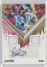 2021 Diamond Kings DK Material Signatures Holo Gold 38/99 Lewin Diaz Auto 0c6