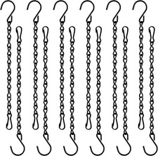 12 Pack 9.5 Inch Hanging Chain for Bird Feeders, Planters, Inch, Black 