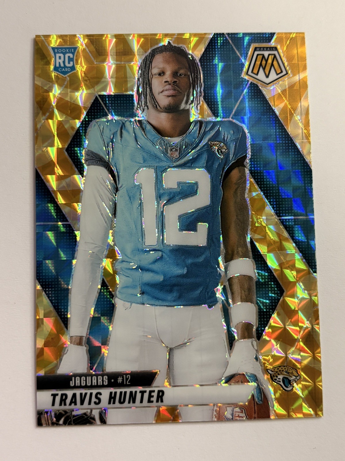 2025 Panini Mosaic - Travis Hunter (RC) #279 Reactive Yellow Mosaic 