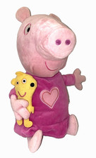 Peppa Pig Sleep N' Oink Plush Talking Bedtime 12" PJs Works Great See Video