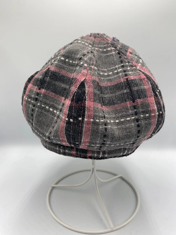 Gorra a cuadros para mujer Cabbie Newsboy Foto 3 de 4