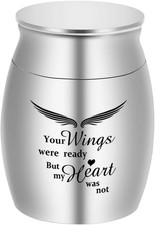 Dletay Small Keepsake Urn for Human Ashes - 1.57 Inch Mini Cremation Urn in Stai