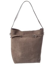 Madewell Suede Belted Essentials Bucket Tote Women's Grey