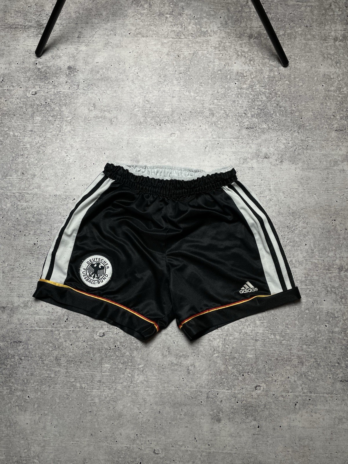 Vintage 90's Adidas Germany Football Track Shorts Soccer Black Mens Size M