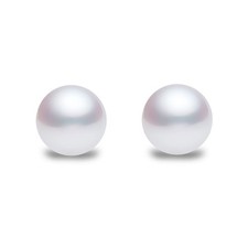 Silver Jewelco London 7mm Natural Freshwater Cultured Pearl Stud Earrings