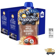Baby Food Pouches Organic Gluten Free Fruit Oat Snack for 6
