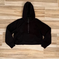 Lululemon Scuba Oversized Half Zip Hoodie Black XS/S Cropped Sweatshirt